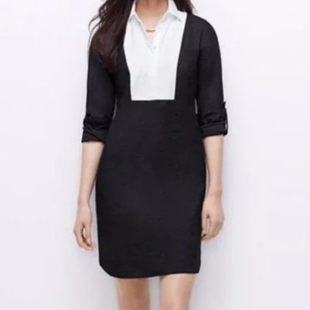 Ann Taylor Tuxedo Shirt Dress